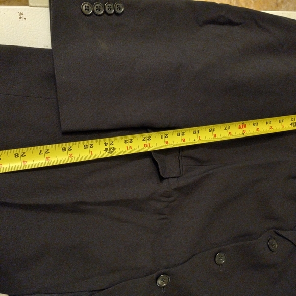 Gianfranco Ruffini Super Fine Wool Blazer Black Jacket Suit Coat Size 46L - Picture 6 of 10